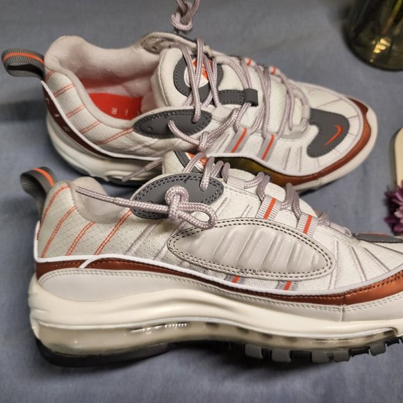 MENS NIKE AIR MAX 98 SE CD0132 002 VAST GREY/SUMMIT WHITE SHOES - Picture 4 of 8